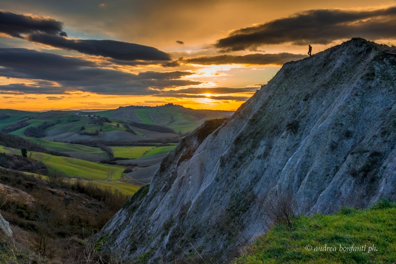 Visites Guidées Campagne Toscane en Français avec Isabelle - Les Crêtes coucher de soleil Val d'Orcia © Andrea Bonfanti photographer  