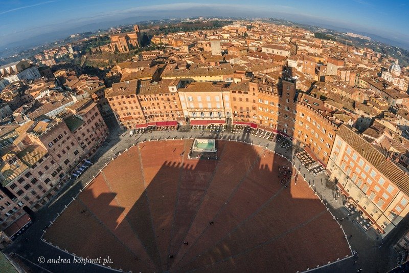 visite guidée Sienne en français avec Isabelle Sienne Piazza Del Campo du haut de la Torre del Mangia Andrea Bonfanti Photographer © 